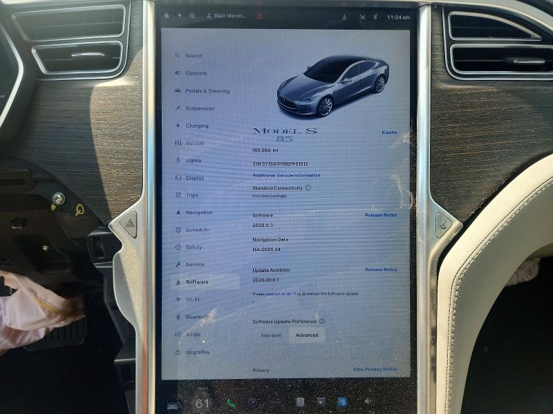 65037106 :رقم المزاد ، 5YJSA1H18EFP51512 vin ، 2014 Tesla Model S مزاد بيع