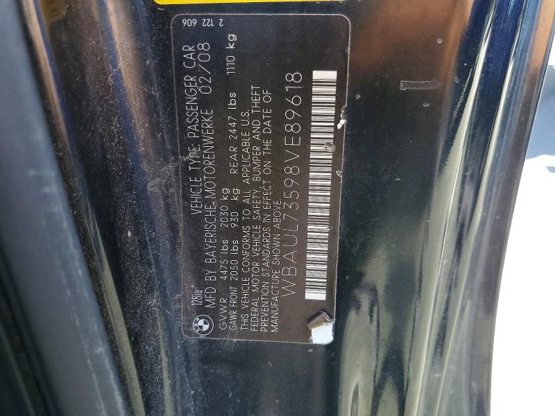 Aukcja sprzedaży 2008 Bmw 128, vin: WBAUL73598VE89618, numer aukcji: 64598186