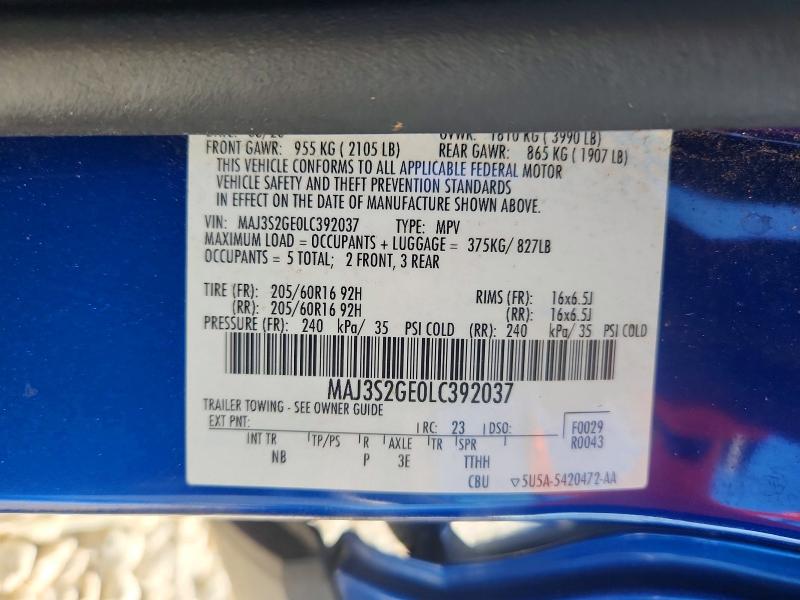 Продаж на аукціоні авто 2020 Ford Ecosport, vin: MAJ3S2GE0LC392037, номер лоту: 66351986