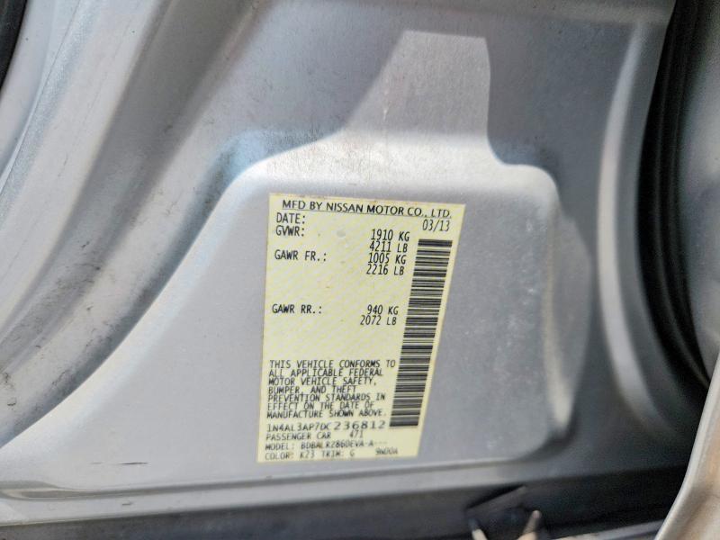 Aukcja sprzedaży 2013 Nissan Altima, vin: 1N4AL3AP7DC236812, numer aukcji: 64058346