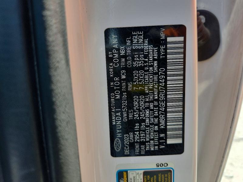 66603786 :رقم المزاد ، KM8R74GE9RU744970 vin ، 2024 Hyundai Palisade مزاد بيع