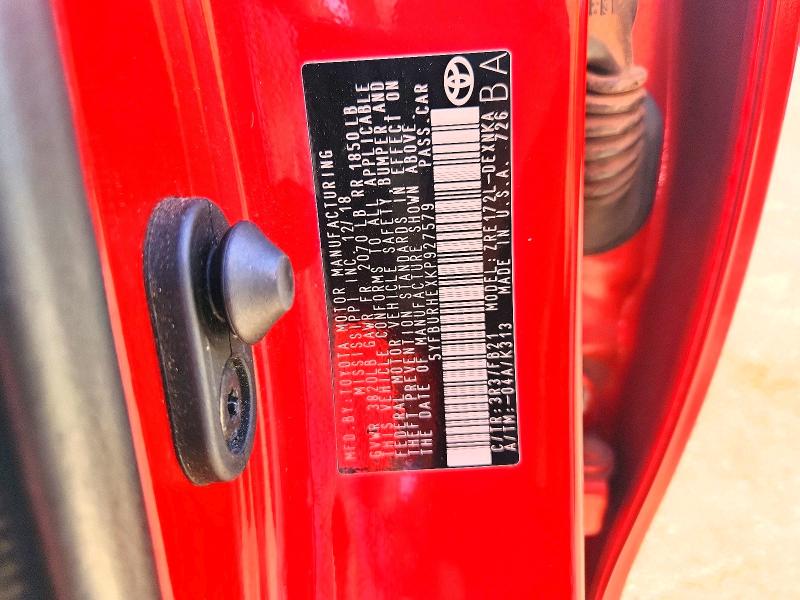 66089096 :رقم المزاد ، 5YFBURHEXKP927579 vin ، 2019 Toyota Corolla مزاد بيع