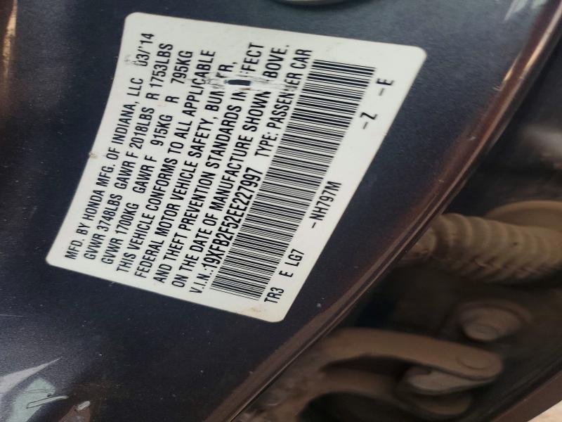 64428036 :رقم المزاد ، 19XFB2F52EE227997 vin ، 2014 Honda Civic مزاد بيع