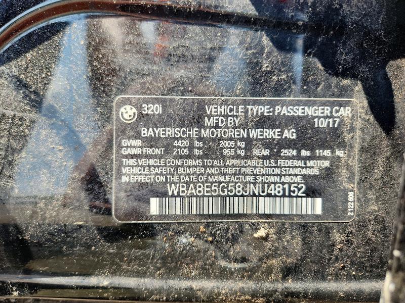 Продажа на аукционе авто 2018 Bmw 320, vin: WBA8E5G58JNU48152, номер лота: 63889496