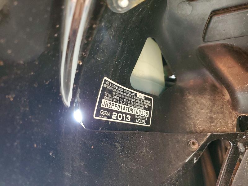 64937726 :رقم المزاد ، JH2PF0147DK100239 vin ، 2013 Honda Fsc600 مزاد بيع