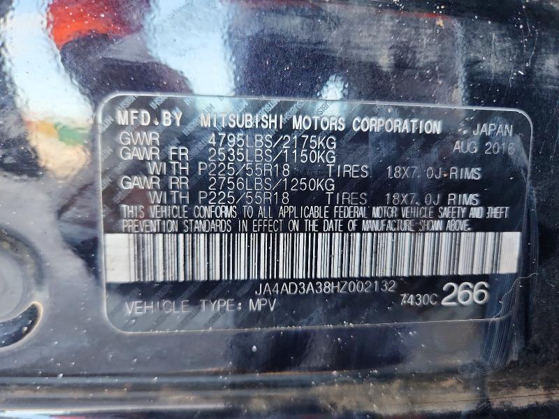 Aukcja sprzedaży 2017 Mitsubishi Outlander, vin: JA4AD3A38HZ002132, numer aukcji: 65749556