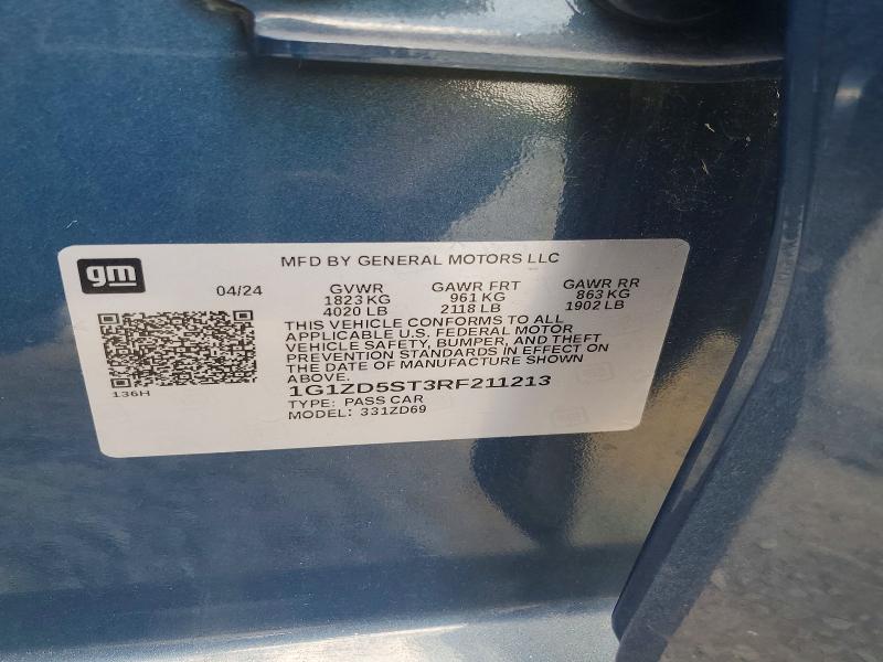 Продаж на аукціоні авто 2024 Chevrolet Malibu, vin: 1G1ZD5ST3RF211213, номер лоту: 64532526