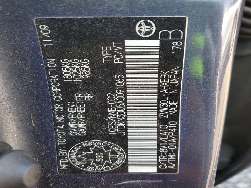 Aukcja sprzedaży 2010 Toyota Prius, vin: JTDKN3DU5A0091065, numer aukcji: 62974326