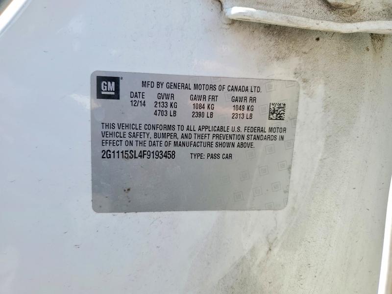Продажа на аукционе авто 2015 Chevrolet Impala, vin: 2G1115SL4F9193458, номер лота: 63933066