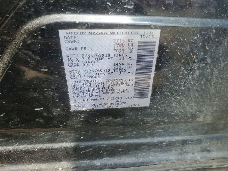 Продажа на аукционе авто 2015 Nissan Pathfinder, vin: 5N1AR2MN3FC720150, номер лота: 63037406