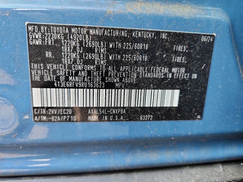 Aukcja sprzedaży 2024 Toyota Rav4, vin: 4T3E6RFV9RU163623, numer aukcji: 63647916