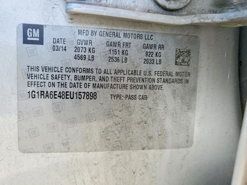 64642976 :رقم المزاد ، 1G1RA6E48EU157898 vin ، 2014 Chevrolet Volt مزاد بيع