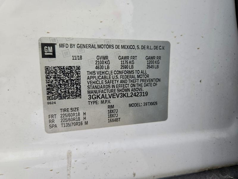 Продаж на аукціоні авто 2019 Gmc Terrain, vin: 3GKALVEV3KL242319, номер лоту: 63704756