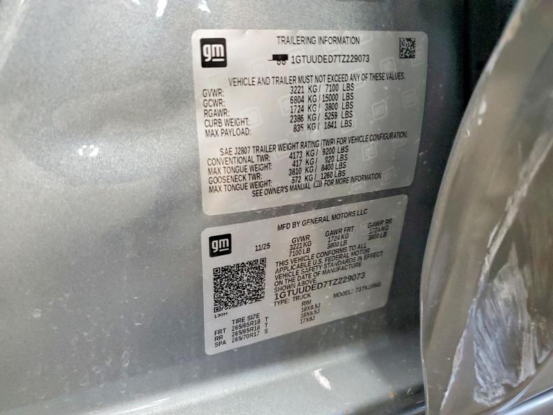 Aukcja sprzedaży 2026 Gmc Sierra, vin: 1GTUUDED7TZ229073, numer aukcji: 63749036