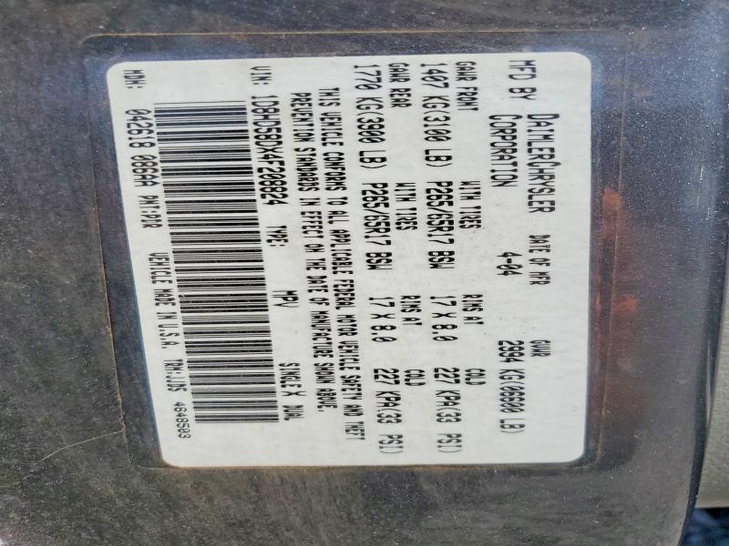 Aukcja sprzedaży 2004 Dodge Durango, vin: 1D8HD58DX4F208824, numer aukcji: 64571436