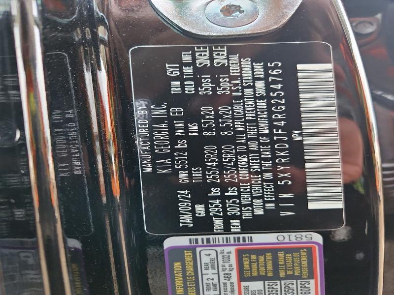 Продаж на аукціоні авто 2024 Kia Sorento, vin: 5XYRKDJF4RG254765, номер лоту: 64654286