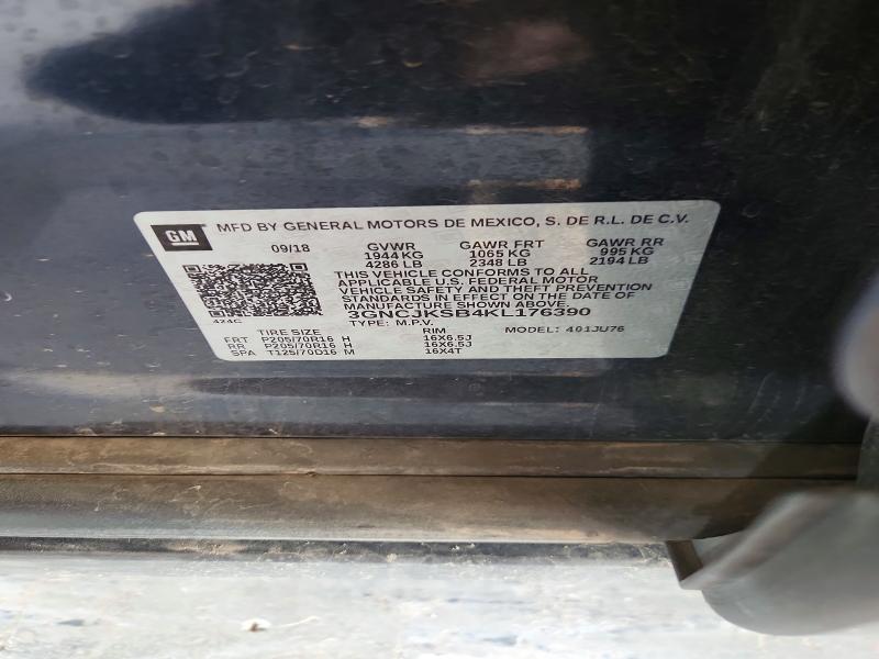 Aukcja sprzedaży 2019 Chevrolet Trax, vin: 3GNCJKSB4KL176390, numer aukcji: 65166586