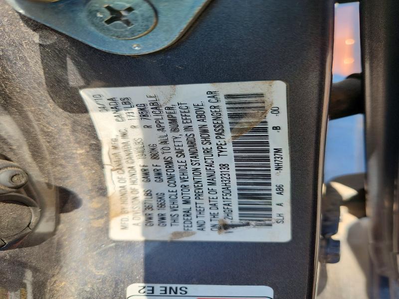 Aukcja sprzedaży 2010 Honda Civic, vin: 2HGFA1F50AH323138, numer aukcji: 61635546
