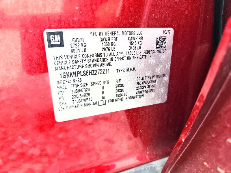 Продажа на аукционе авто 2017 Gmc Acadia, vin: 1GKKNPLS6HZ272211, номер лота: 64082466