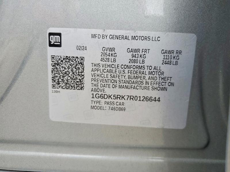 Продаж на аукціоні авто 2024 Cadillac Ct4, vin: 1G6DK5RK7R0126644, номер лоту: 63485746