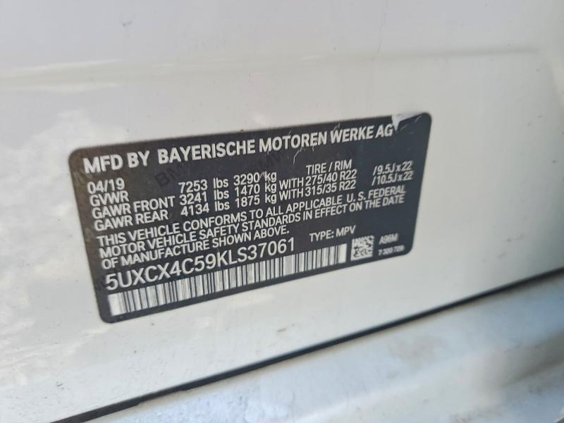 Aukcja sprzedaży 2019 Bmw X7, vin: 5UXCX4C59KLS37061, numer aukcji: 62132606