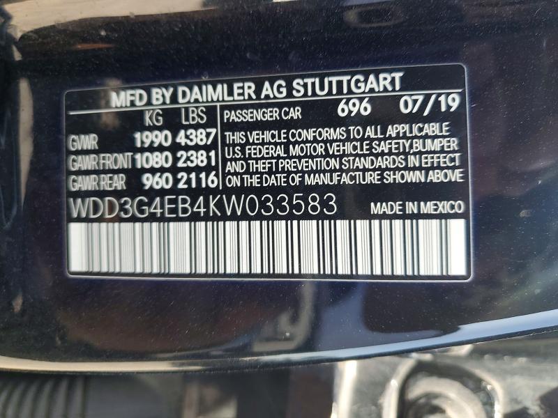 Продаж на аукціоні авто 2019 Mercedes-benz A, vin: WDD3G4EB4KW033583, номер лоту: 66763406