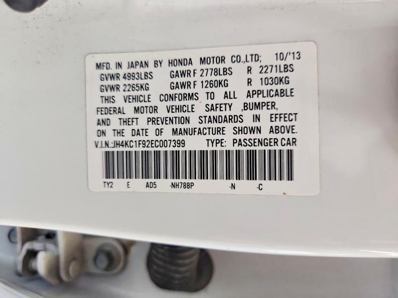Продажа на аукционе авто 2014 Acura Rlx, vin: JH4KC1F92EC007399, номер лота: 61647726