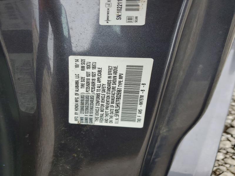 Aukcja sprzedaży 2015 Honda Odyssey, vin: 5FNRL5H97FB026961, numer aukcji: 65022616