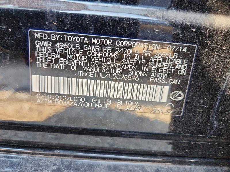 Продажа на аукционе авто 2014 Lexus Gs, vin: JTHCE1BL4E5028596, номер лота: 65680006