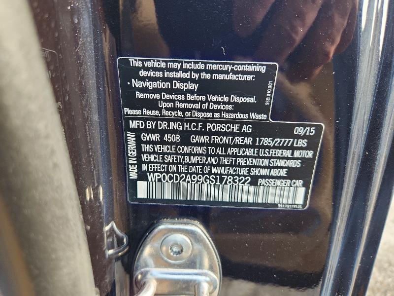 Продажа на аукционе авто 2016 Porsche 911, vin: WP0CD2A99GS178322, номер лота: 64566306