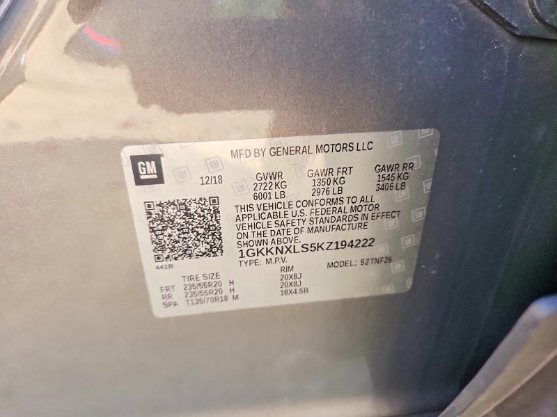 Aukcja sprzedaży 2019 Gmc Acadia, vin: 1GKKNXLS5KZ194222, numer aukcji: 63940926
