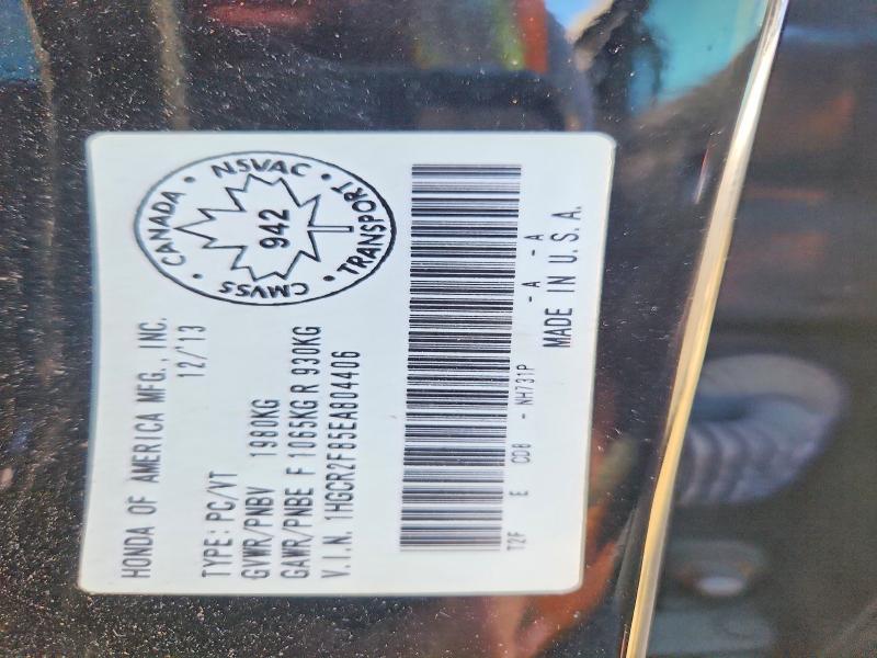 Aukcja sprzedaży 2014 Honda Accord, vin: 1HGCR2F85EA804406, numer aukcji: 67090846