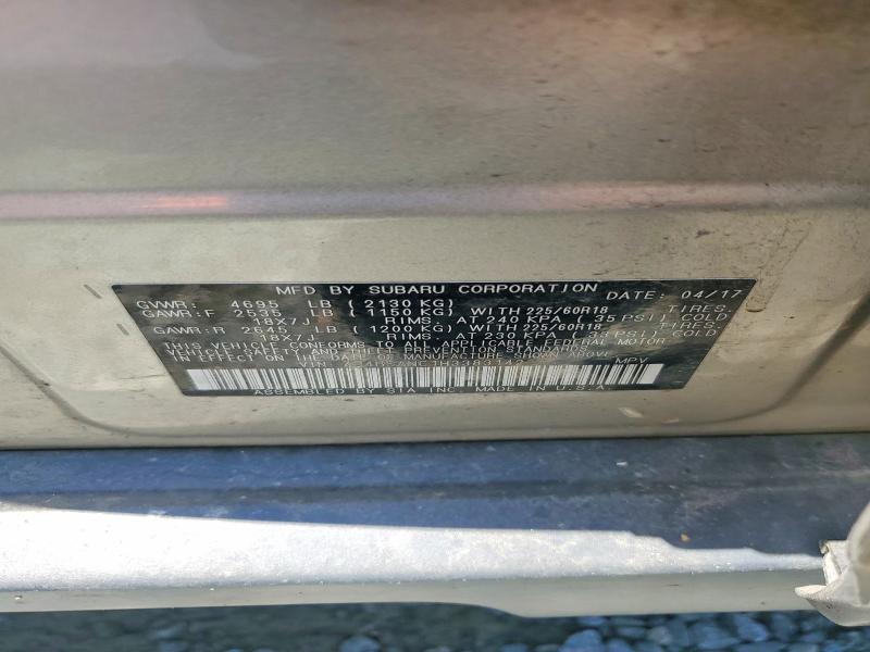 Aukcja sprzedaży 2017 Subaru Outback, vin: 4S4BSANC1H3383142, numer aukcji: 63910806
