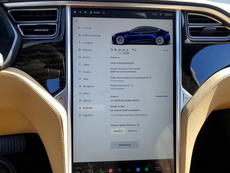 Aukcja sprzedaży 2016 Tesla Model S, vin: 5YJSA1E29GF160556, numer aukcji: 64147466