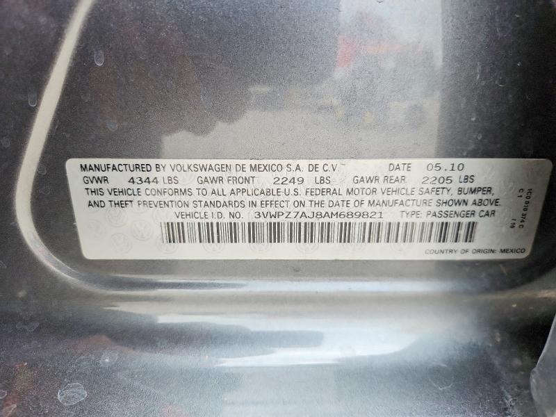 Aukcja sprzedaży 2010 Volkswagen Jetta, vin: 3VWPZ7AJ8AM689821, numer aukcji: 66526766