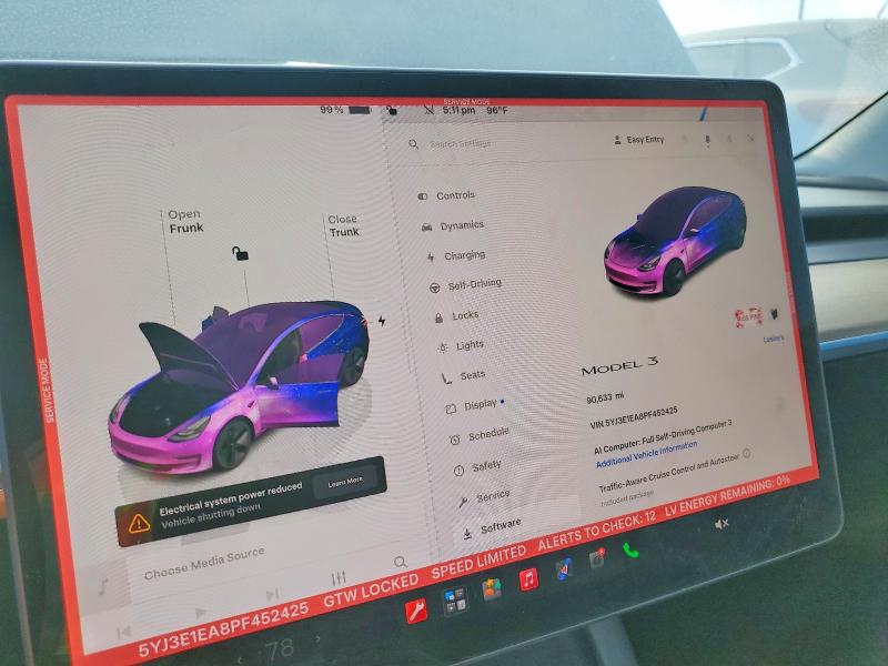 Продаж на аукціоні авто 2023 Tesla Model 3, vin: 5YJ3E1EA8PF452425, номер лоту: 61534556
