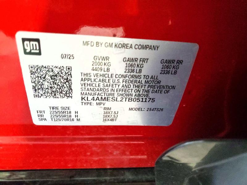 63940936 :رقم المزاد ، KL4AMESL2TB051175 vin ، 2026 Buick Encore Gx مزاد بيع