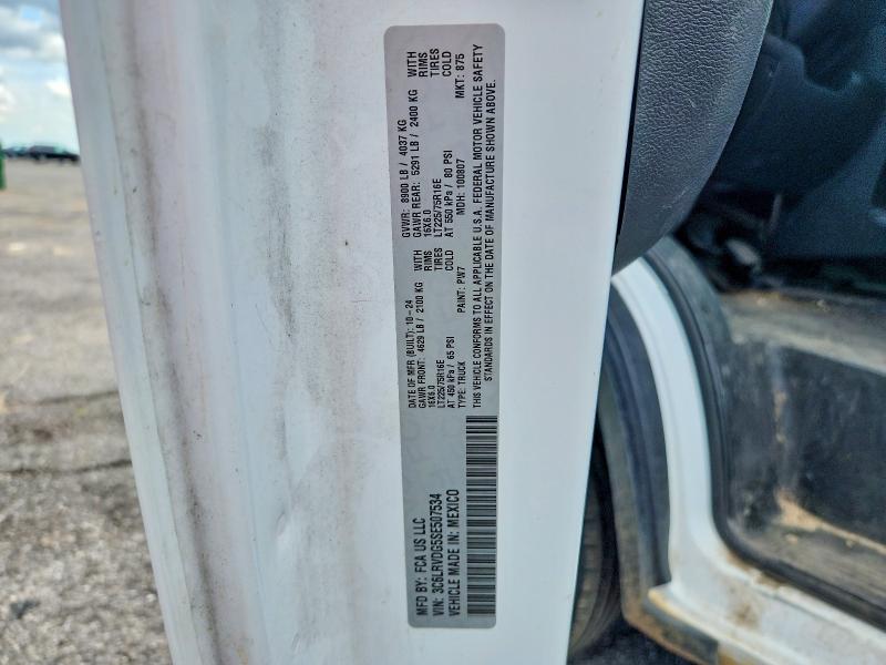 61000386 :رقم المزاد ، 3C6LRVDG5SE507534 vin ، 2025 Ram Promaster 2500 مزاد بيع