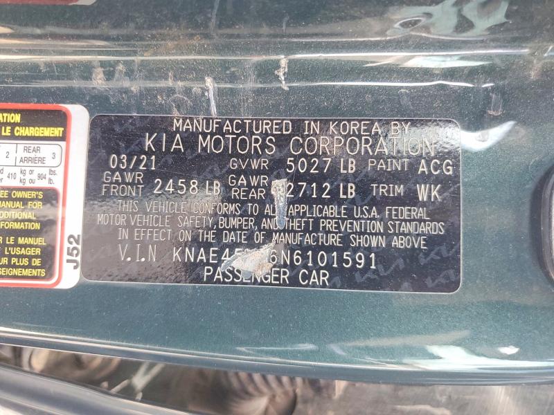 Продажа на аукционе авто 2022 Kia Stinger, vin: KNAE45LC6N6101591, номер лота: 65856596