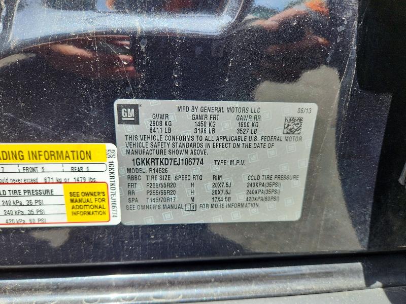Продажа на аукционе авто 2014 Gmc Acadia, vin: 1GKKRTKD7EJ106774, номер лота: 65414766
