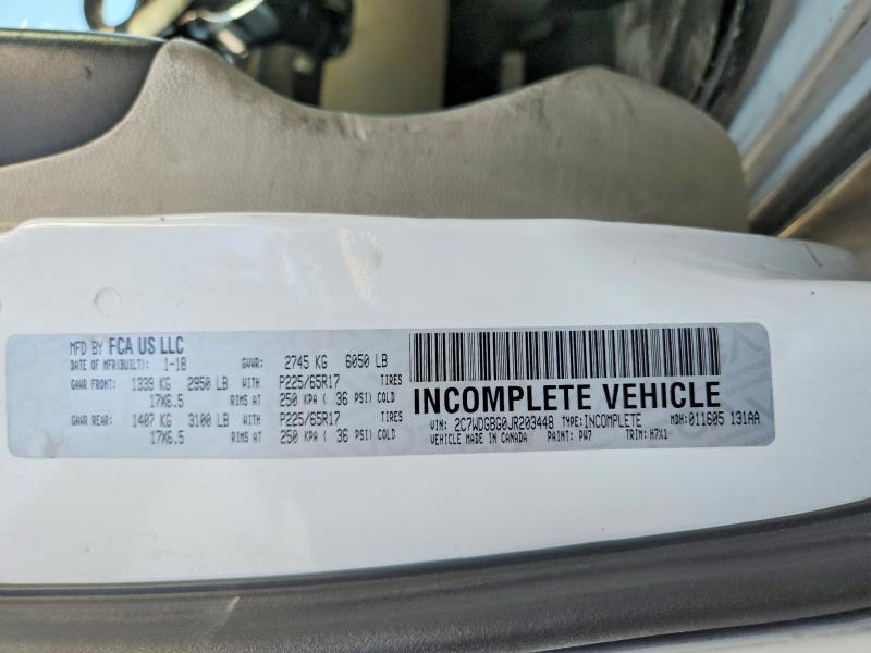 66614916 :رقم المزاد ، 2C7WDGBG0JR203448 vin ، 2018 Dodge Grand Caravan مزاد بيع