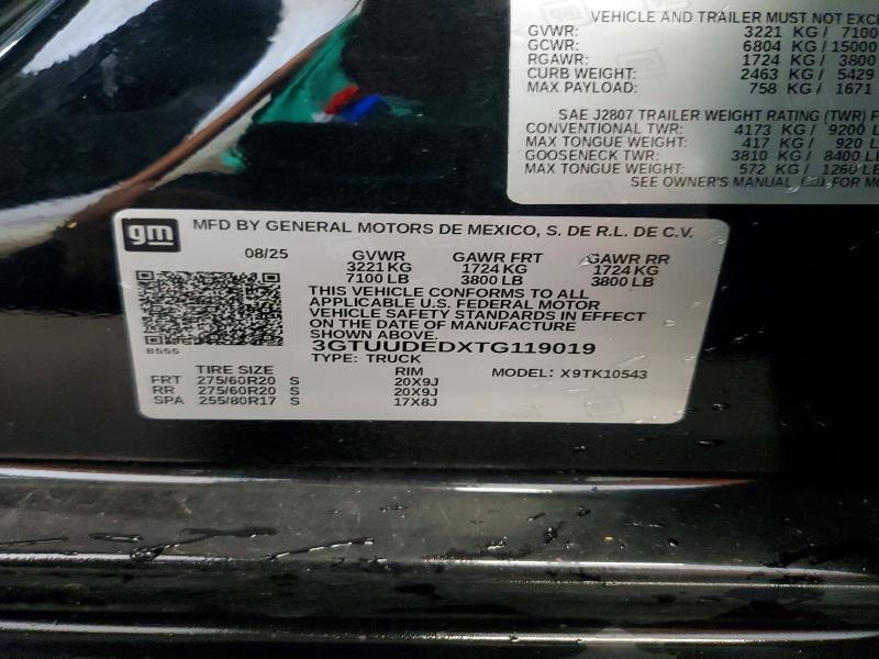 Продажа на аукционе авто 2026 Gmc Sierra, vin: 3GTUUDEDXTG119019, номер лота: 66809046