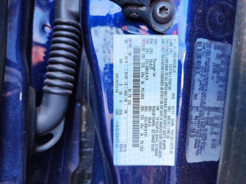 Продажа на аукционе авто 2017 Ford Focus, vin: 1FADP3L90HL319665, номер лота: 66133906