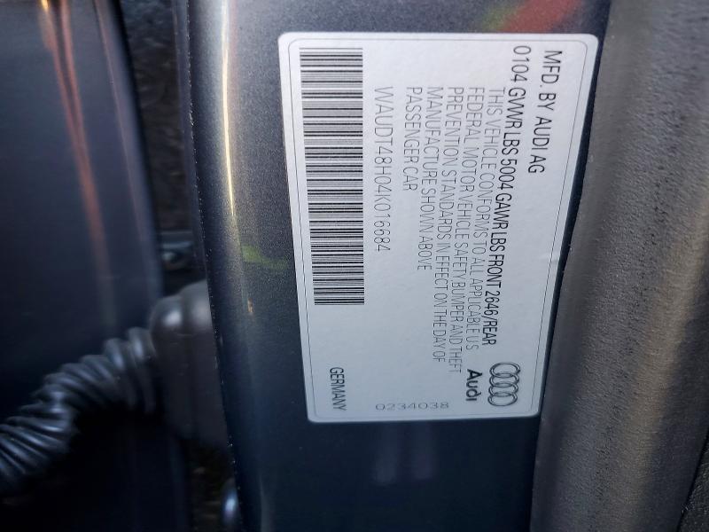 Продажа на аукционе авто 2004 Audi A4, vin: WAUDT48H04K016684, номер лота: 64604766