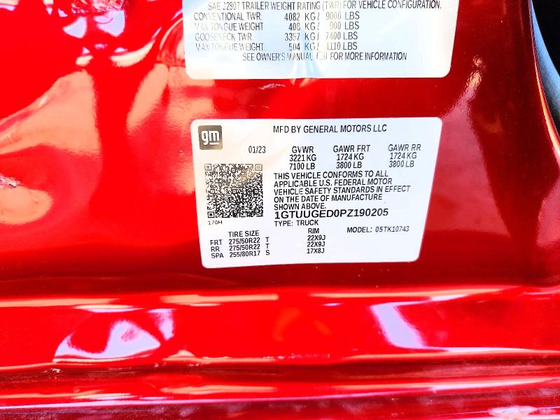 Продаж на аукціоні авто 2023 Gmc Sierra, vin: 1GTUUGED0PZ190205, номер лоту: 63837866