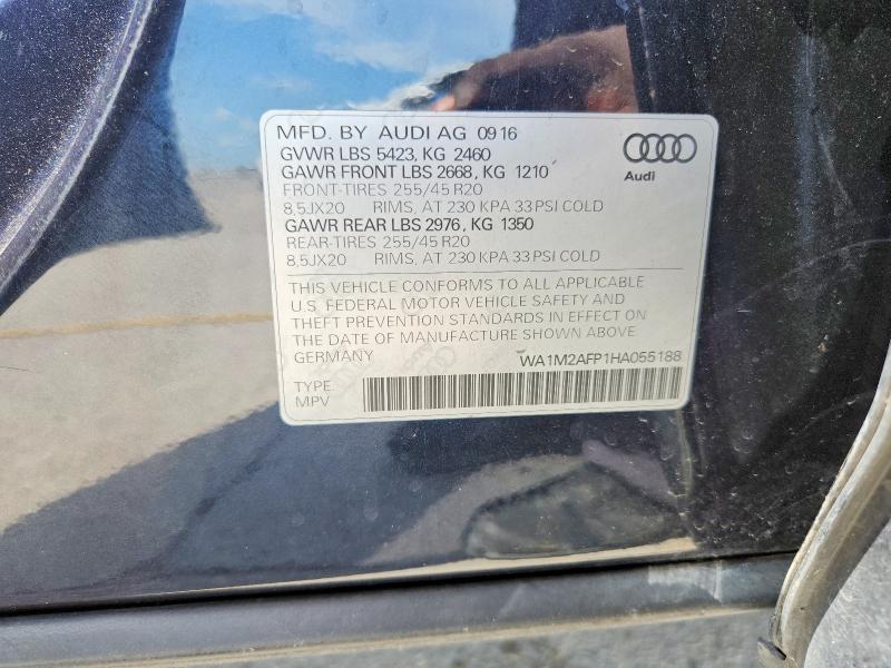 Продаж на аукціоні авто 2017 Audi Q5, vin: WA1M2AFP1HA055188, номер лоту: 65498506