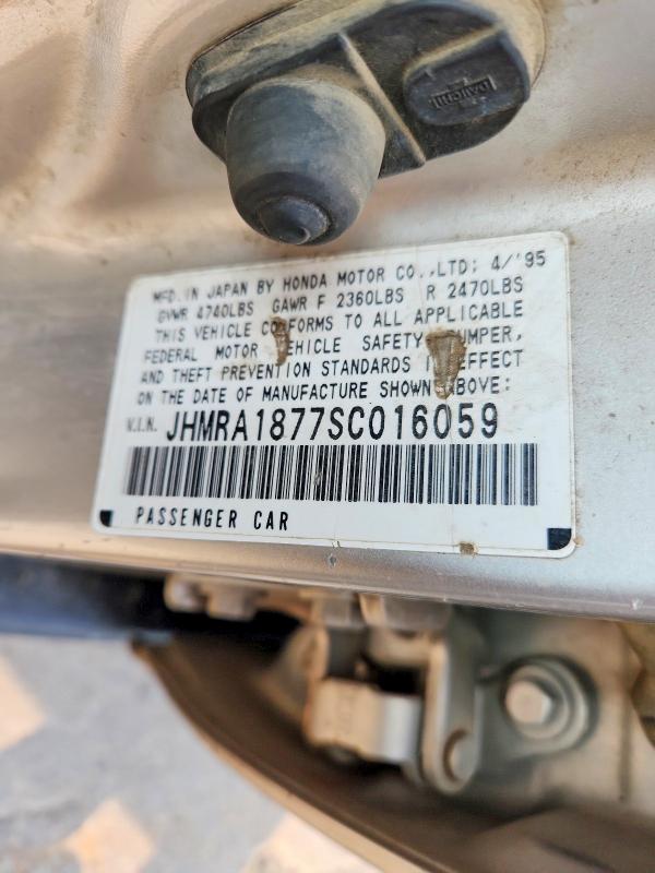 1995 Honda Odyssey მანქანა იყიდება აუქციონზე, vin: JHMRA1877SC016059, აუქციონის ნომერი: 62855136