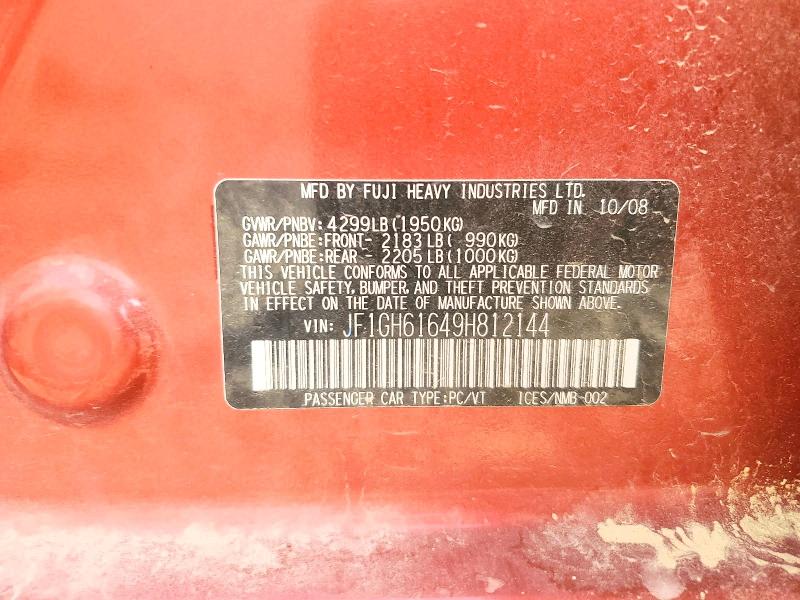 Продажа на аукционе авто 2009 Subaru Impreza, vin: JF1GH61649H812144, номер лота: 66651426