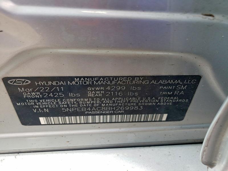 Aukcja sprzedaży 2011 Hyundai Sonata, vin: 5NPEB4AC8BH269983, numer aukcji: 65214676