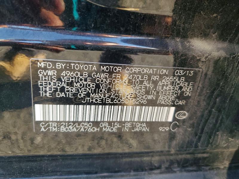 2013 Lexus Gs მანქანა იყიდება აუქციონზე, vin: JTHCE1BL6D5015296, აუქციონის ნომერი: 65243176